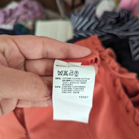 Women's Valentino Roman Orange Coral Lace Up Sign Denim Dress US 10 46 - Picture 8 of 10